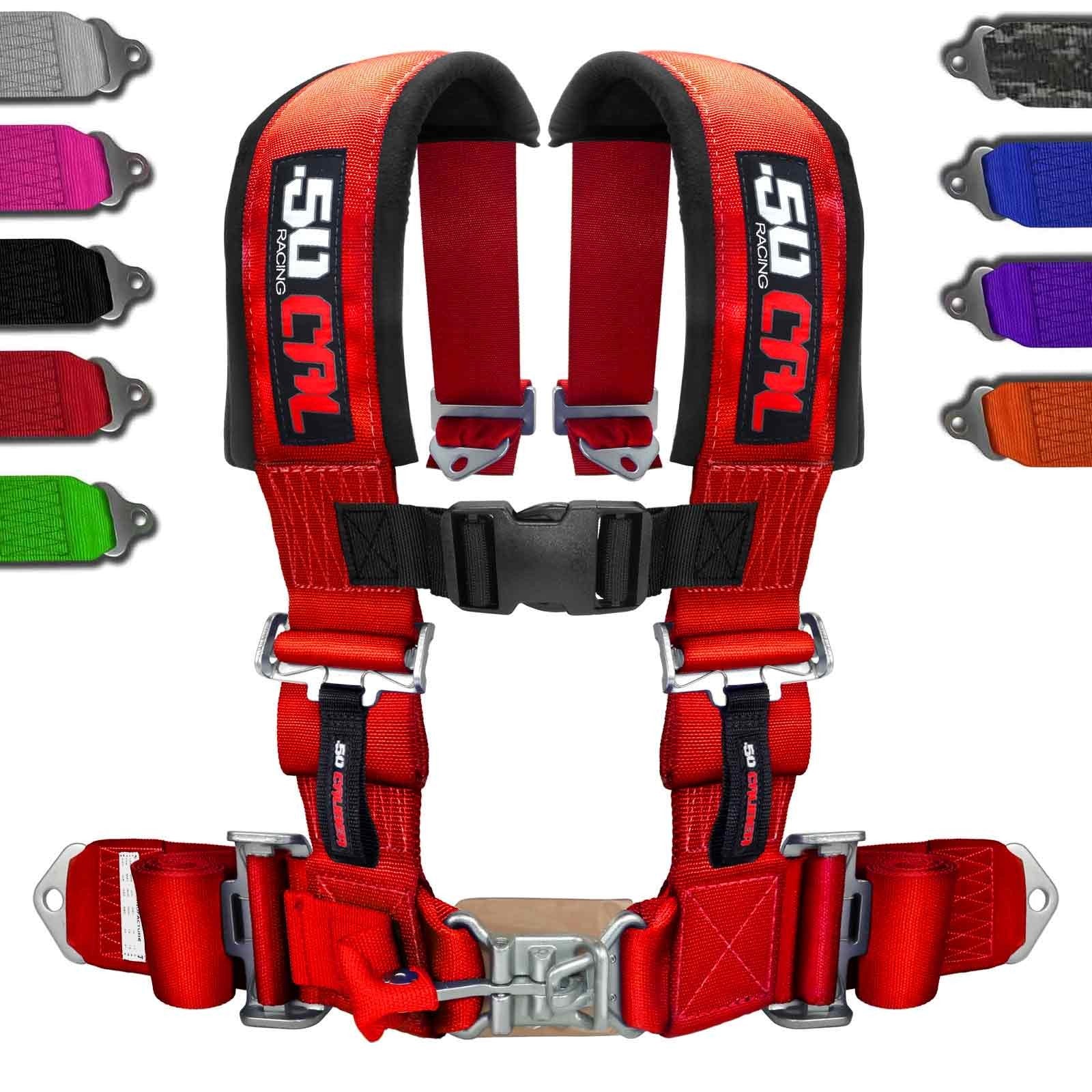 3" 4 point Harness Seat Belt 50 Caliber Racing
