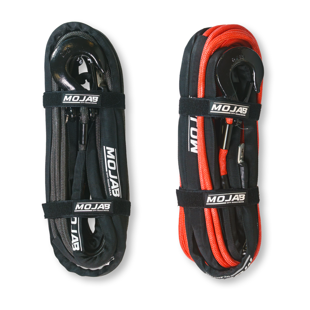 3/8" x 85' Double Braided Winch Rope & Forged Hook