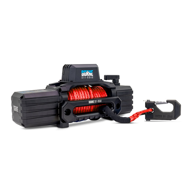 Borne Off-Road 12K Winch - Red Synthetic Rope BNWN-12-SRD