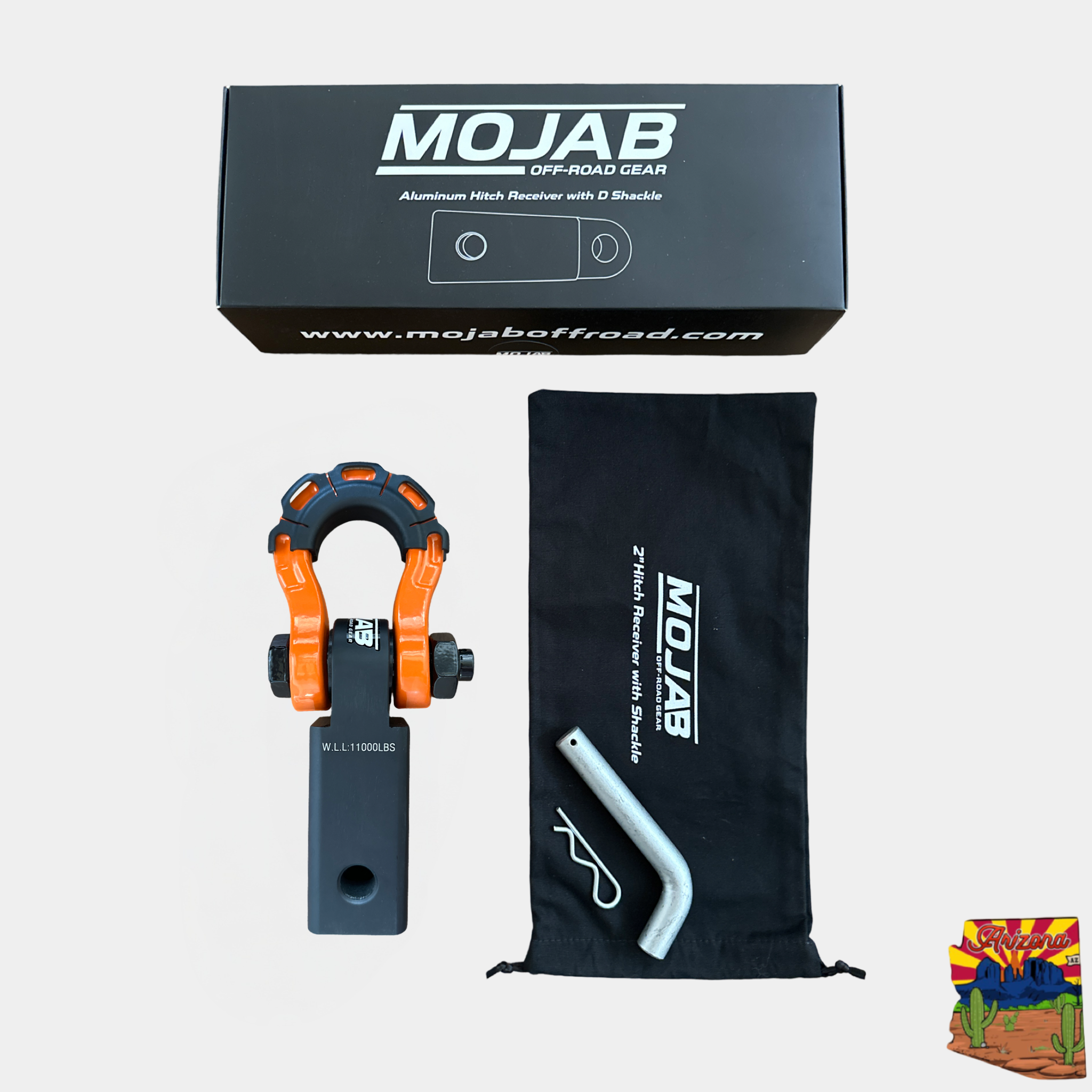 2'' Aluminum Hitch Receiver with Steel D-Shackle (LIFETIME WARRANTY)