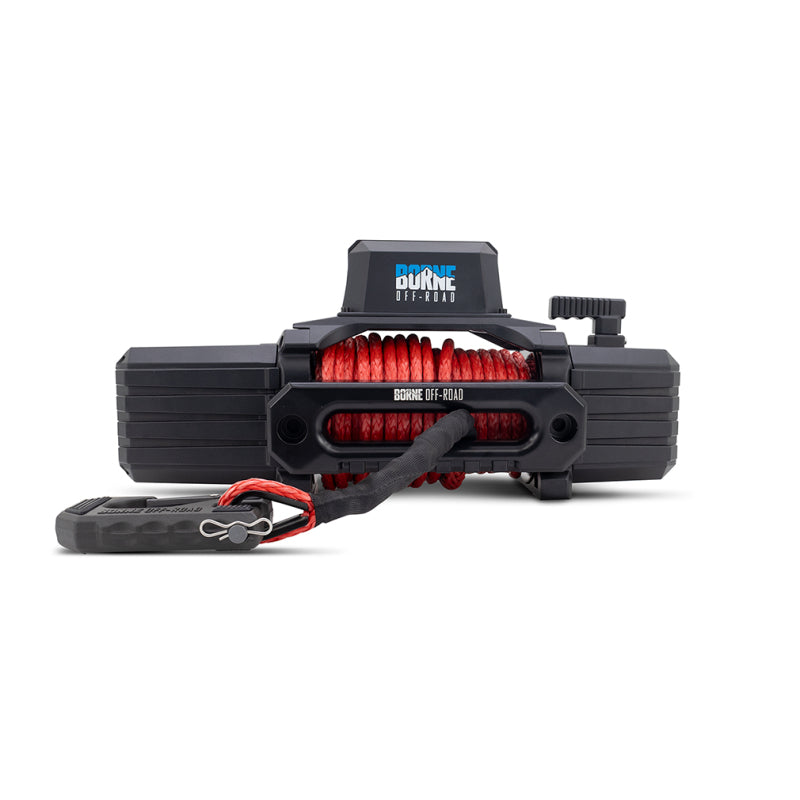 Borne Off-Road 12K Winch - Red Synthetic Rope BNWN-12-SRD