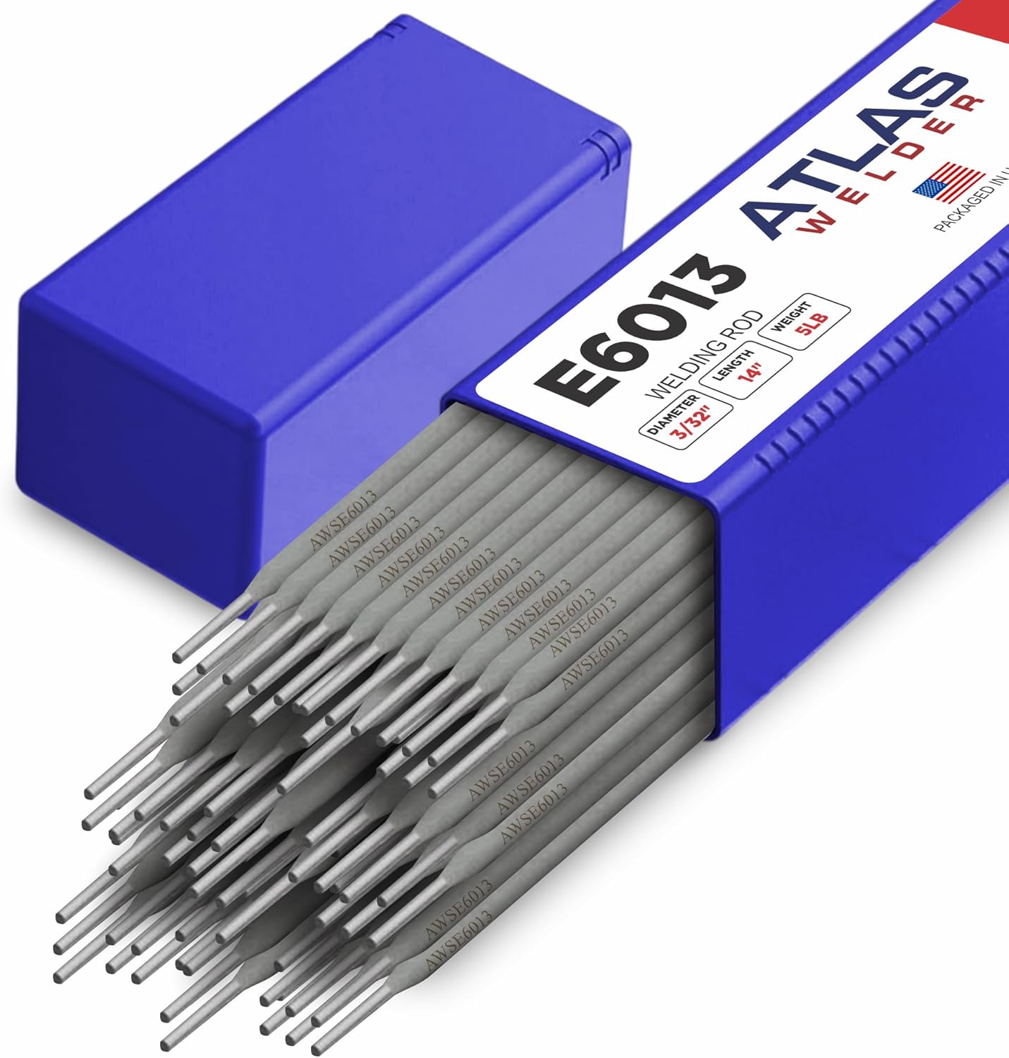 ATLASWELDER E6013 3/32'' 5LB Welding Rod Carbon Steel Stick Electrodes