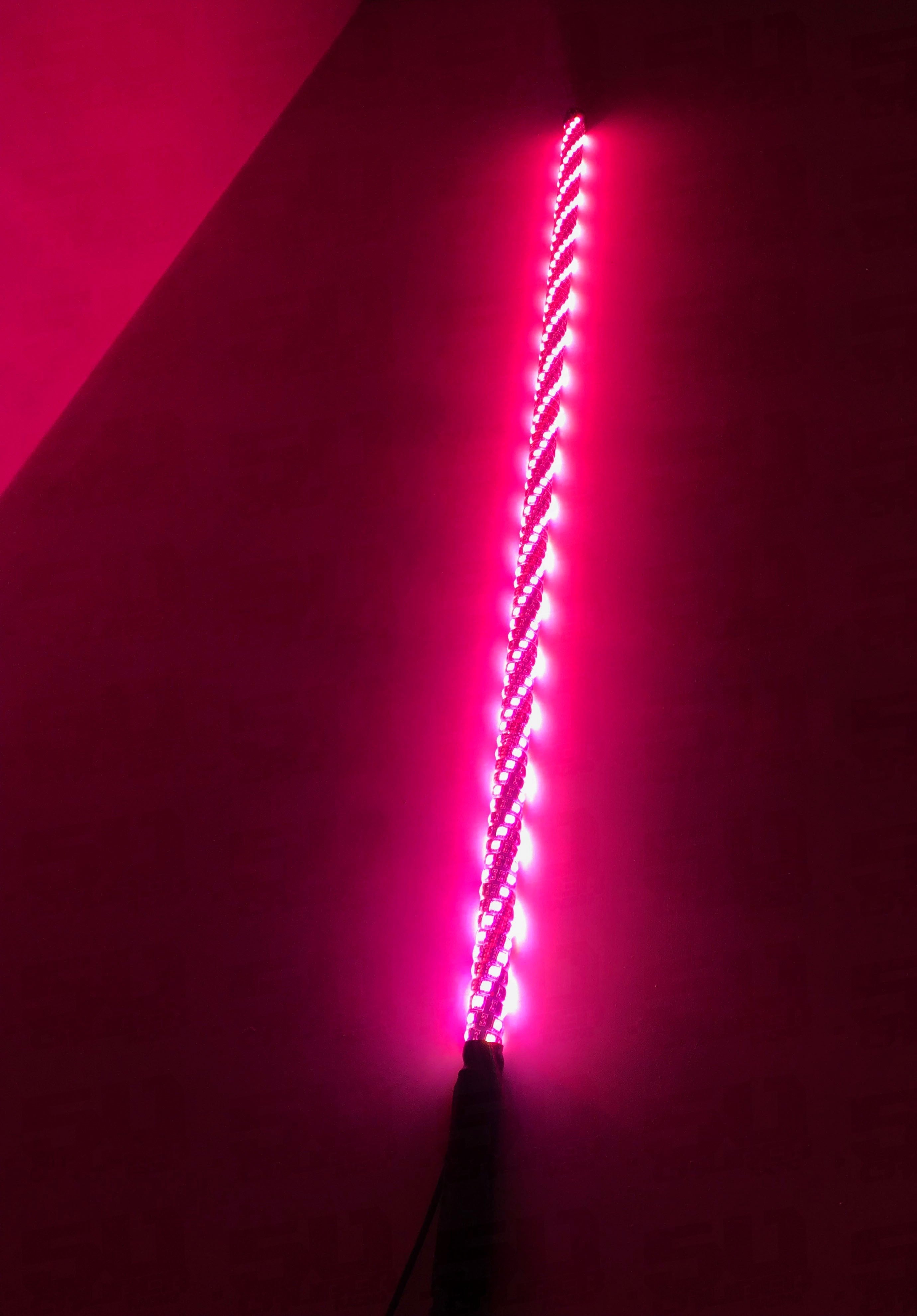 Single 50 Cal LED Lighted Whip with Bluetooth App Control