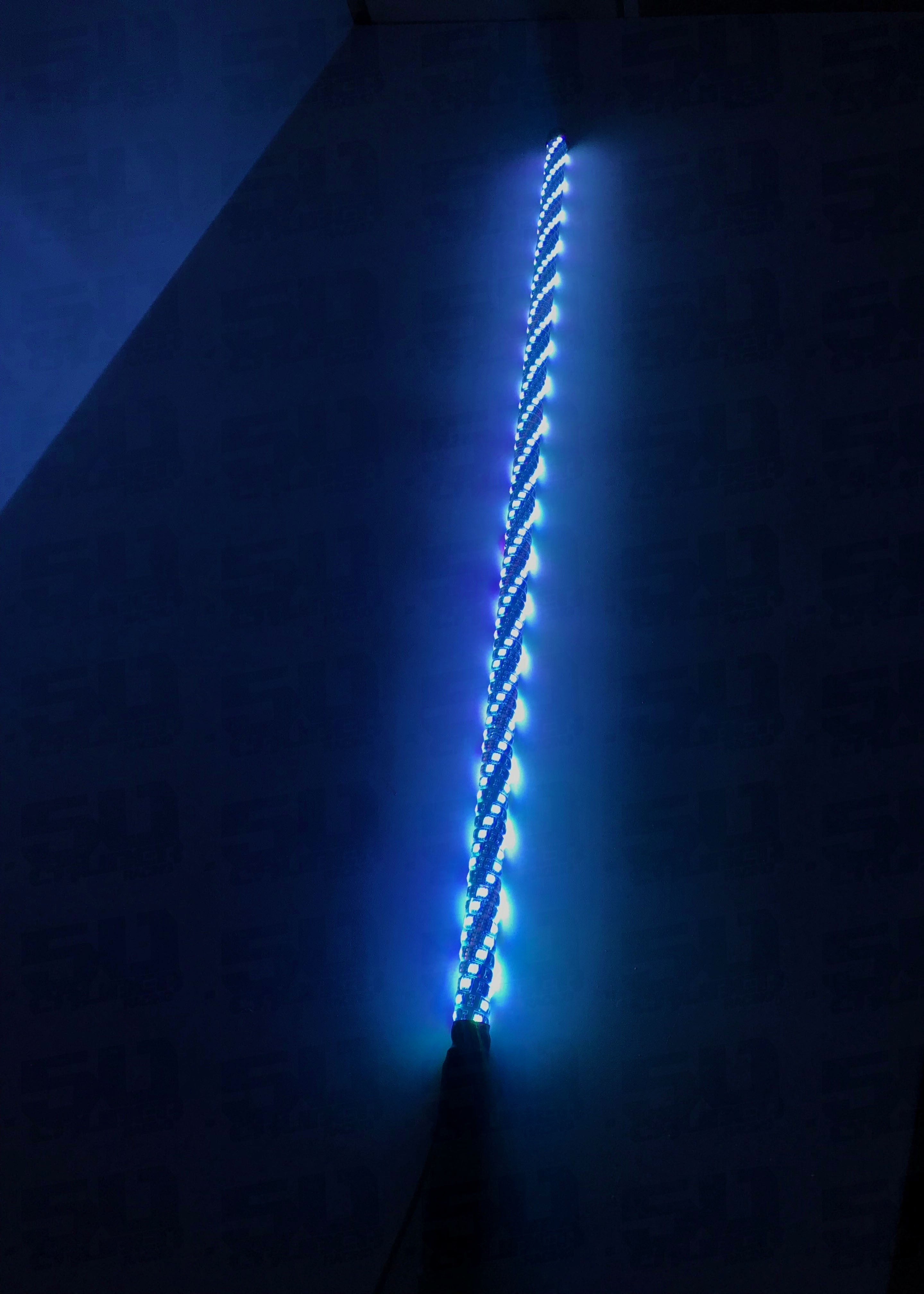 Single 50 Cal LED Lighted Whip with Bluetooth App Control