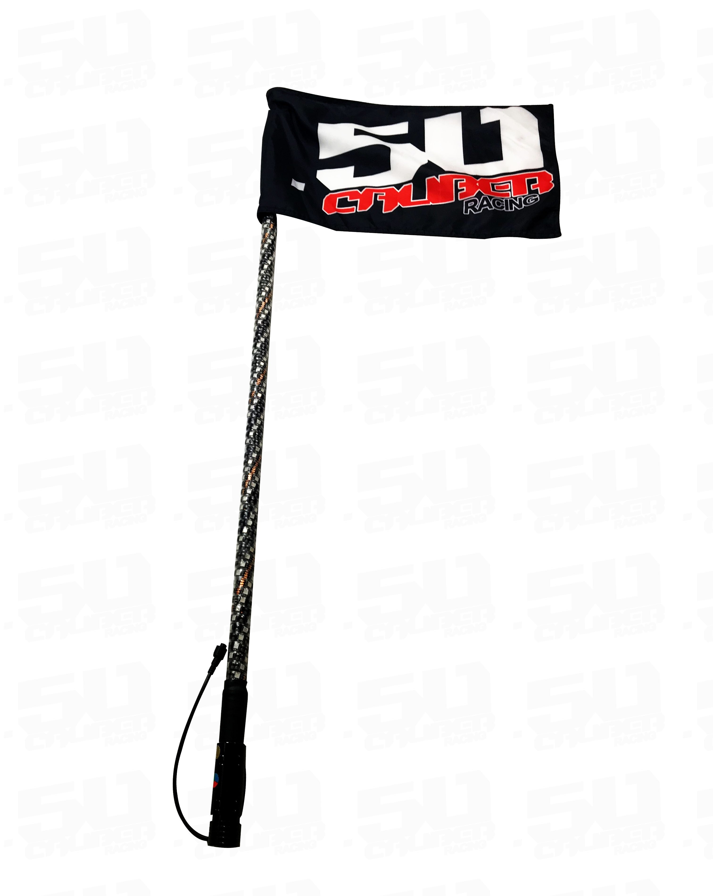 Single 50 Cal LED Lighted Whip with Bluetooth App Control