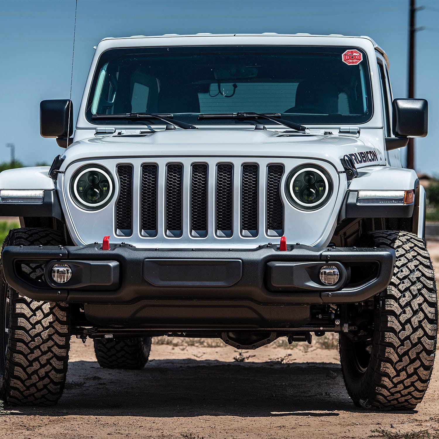Moclever 7" Round Halo LED Headlights 6000LM for Jeep TJ/JK/CJ