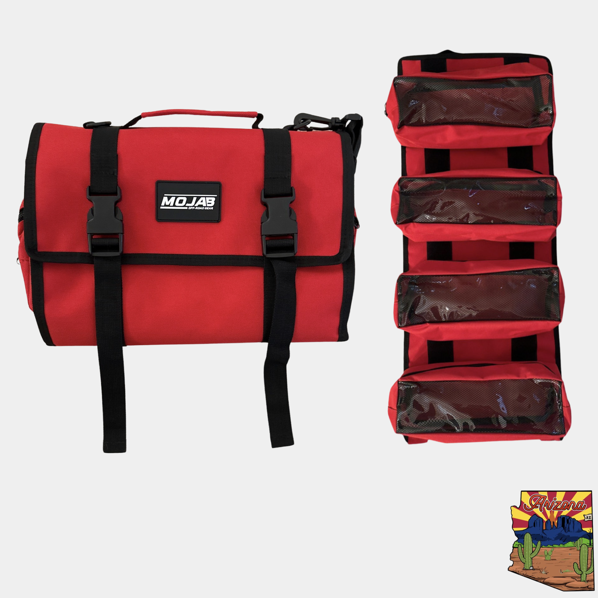 Medium Canvas Tool Organizer Bag with Removable Pouches