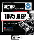 Detroit Iron - 1975 Jeep Shop Manual, Parts Book & Sales Brochure