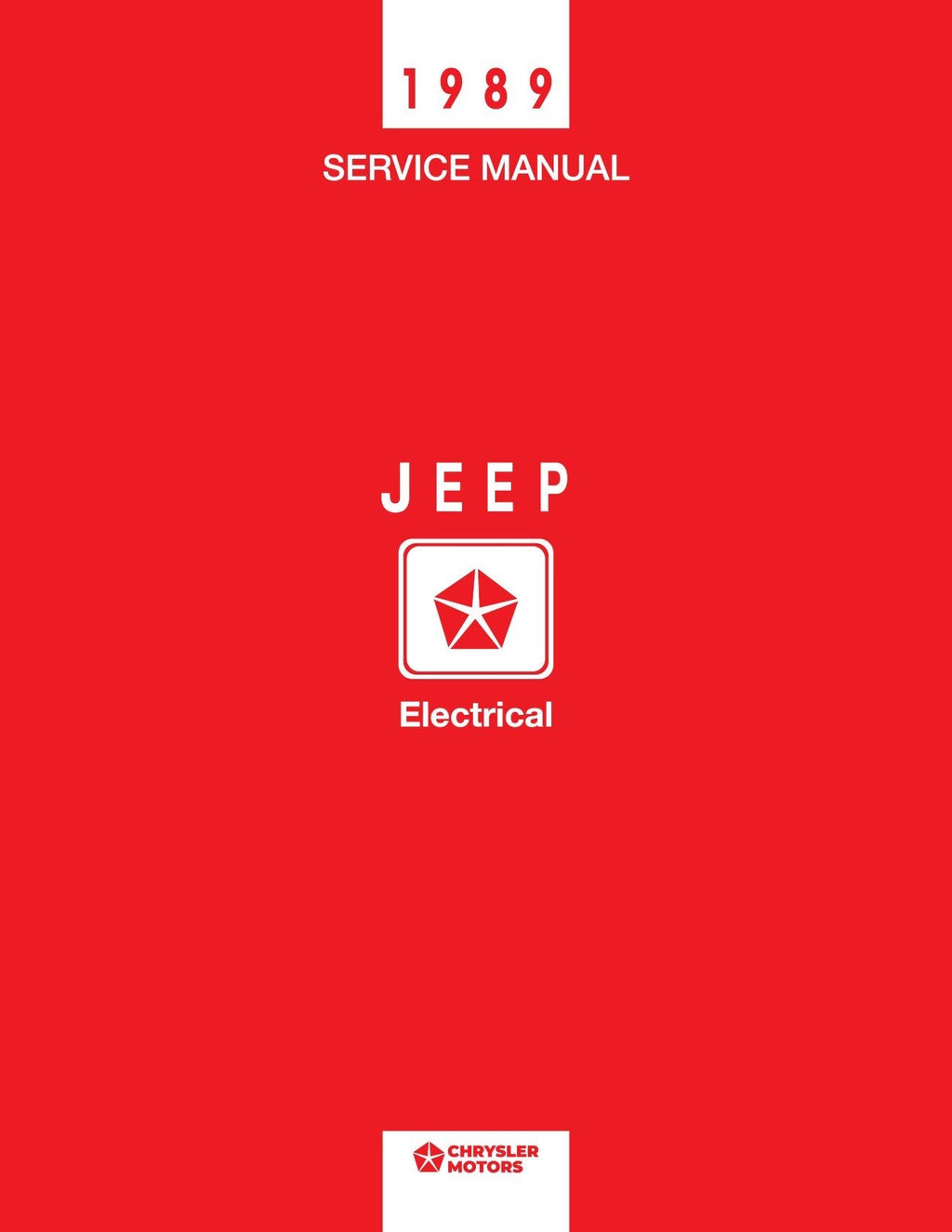 Detroit Iron - 1989 Jeep Shop Manual (4 Volumes)