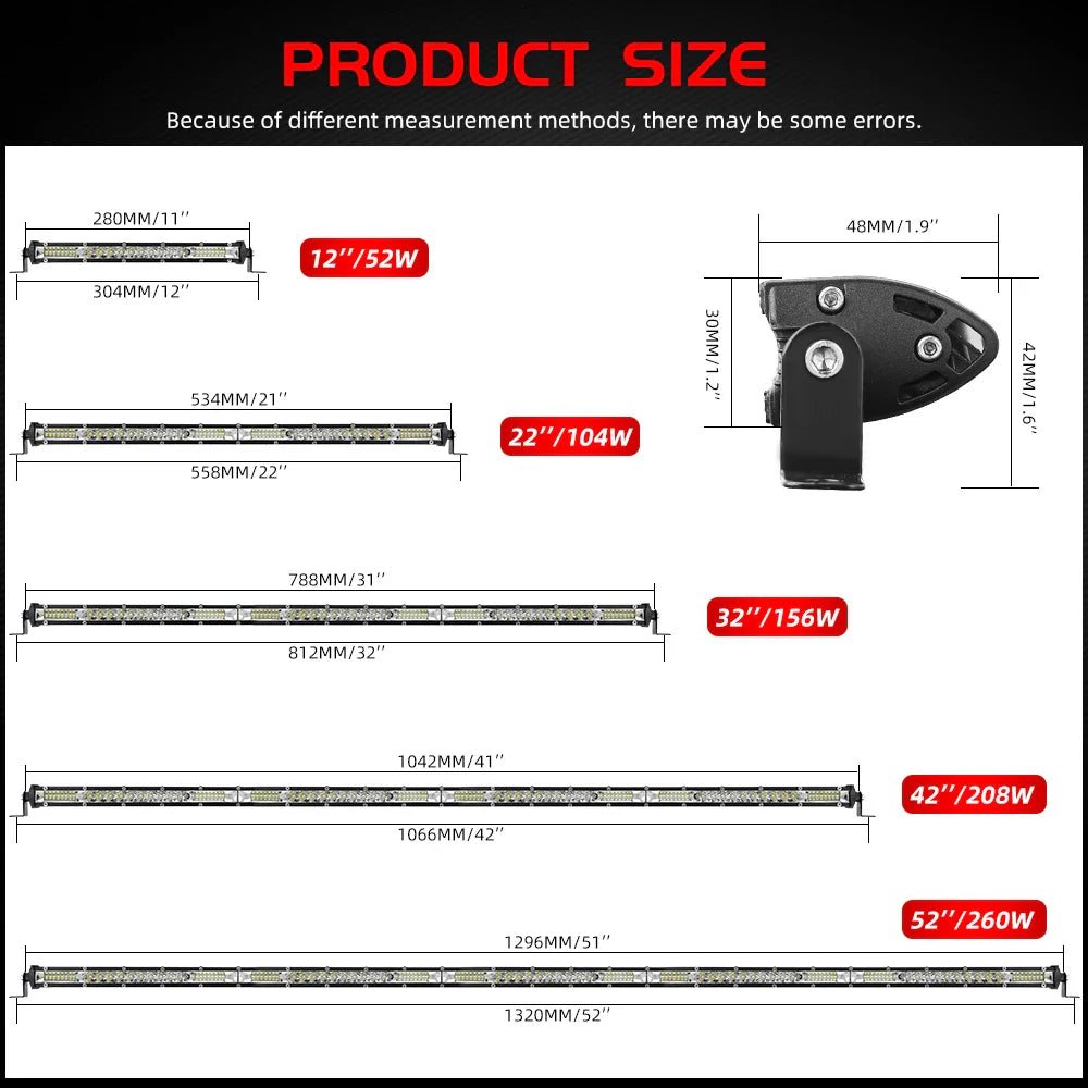 CO LIGHT 10D LED Work Light Bar Combo 4x4 Offroad