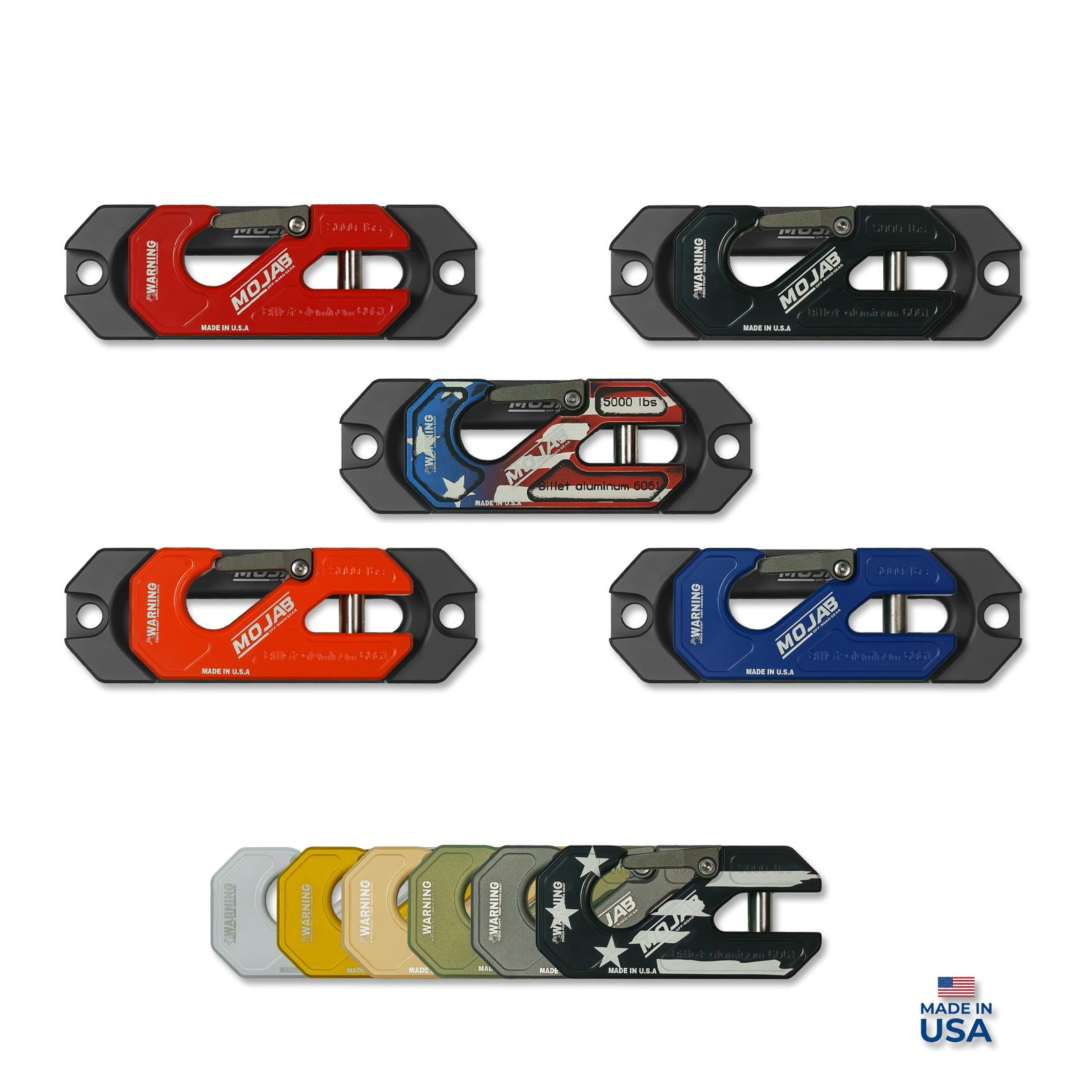 Side By Side / UTV Aluminum Recessed Winch Shackle with Fairlead Kit. (LIFE TIME WARRANTY*)