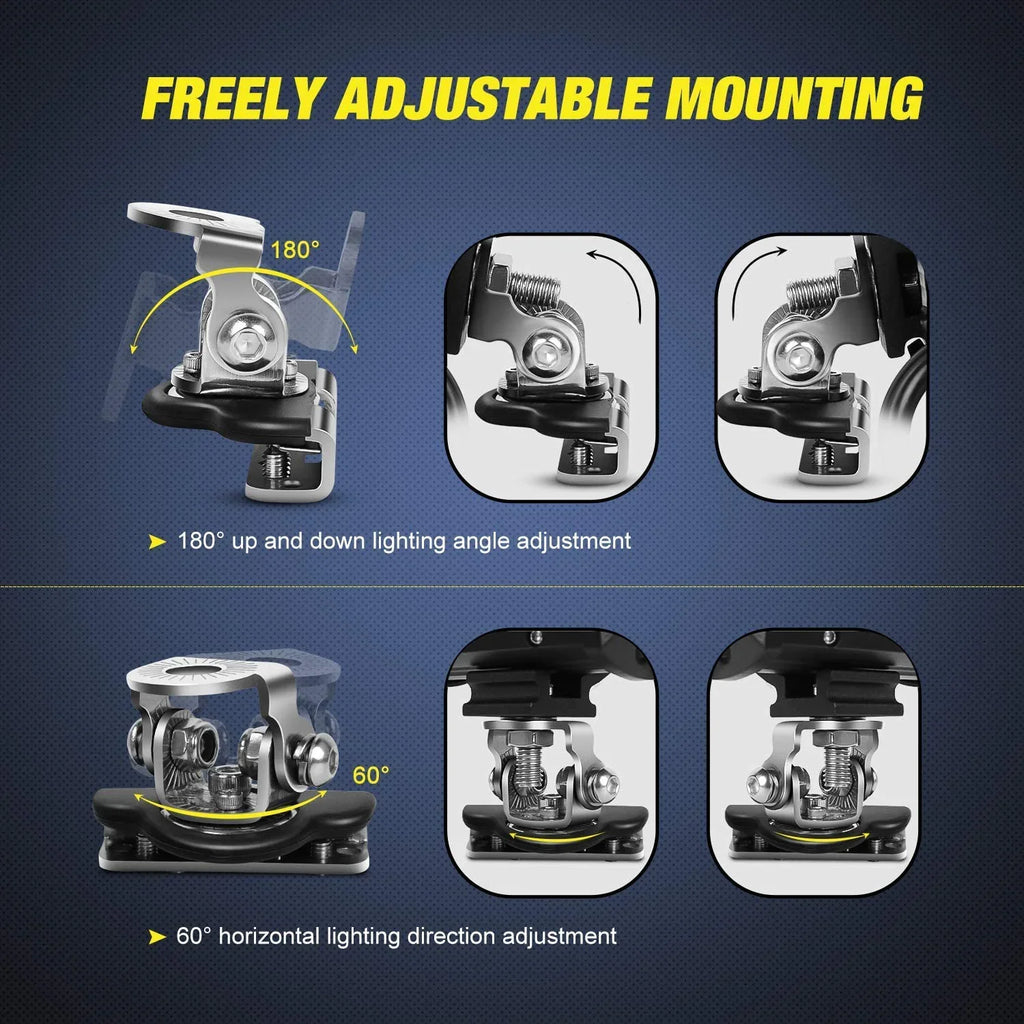 LED Light Bar Hood Mount Brackets (2PCS)