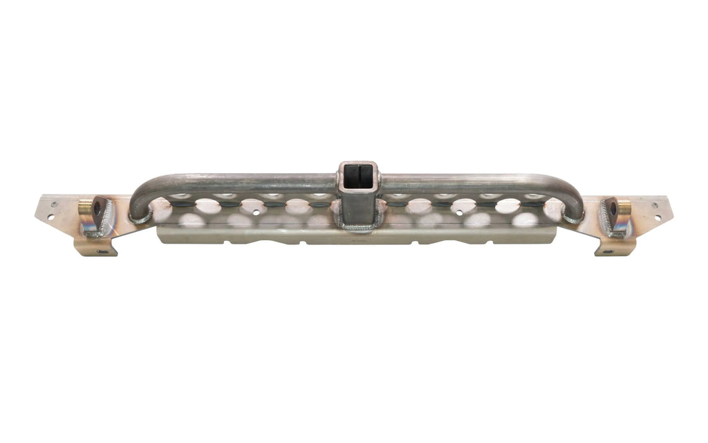 Ruffstuff Loaded Rear Overlay Bumper -Hitch, Dimple Die Step, and D-ring Mounts For Jeep TJ/LJ/YJ