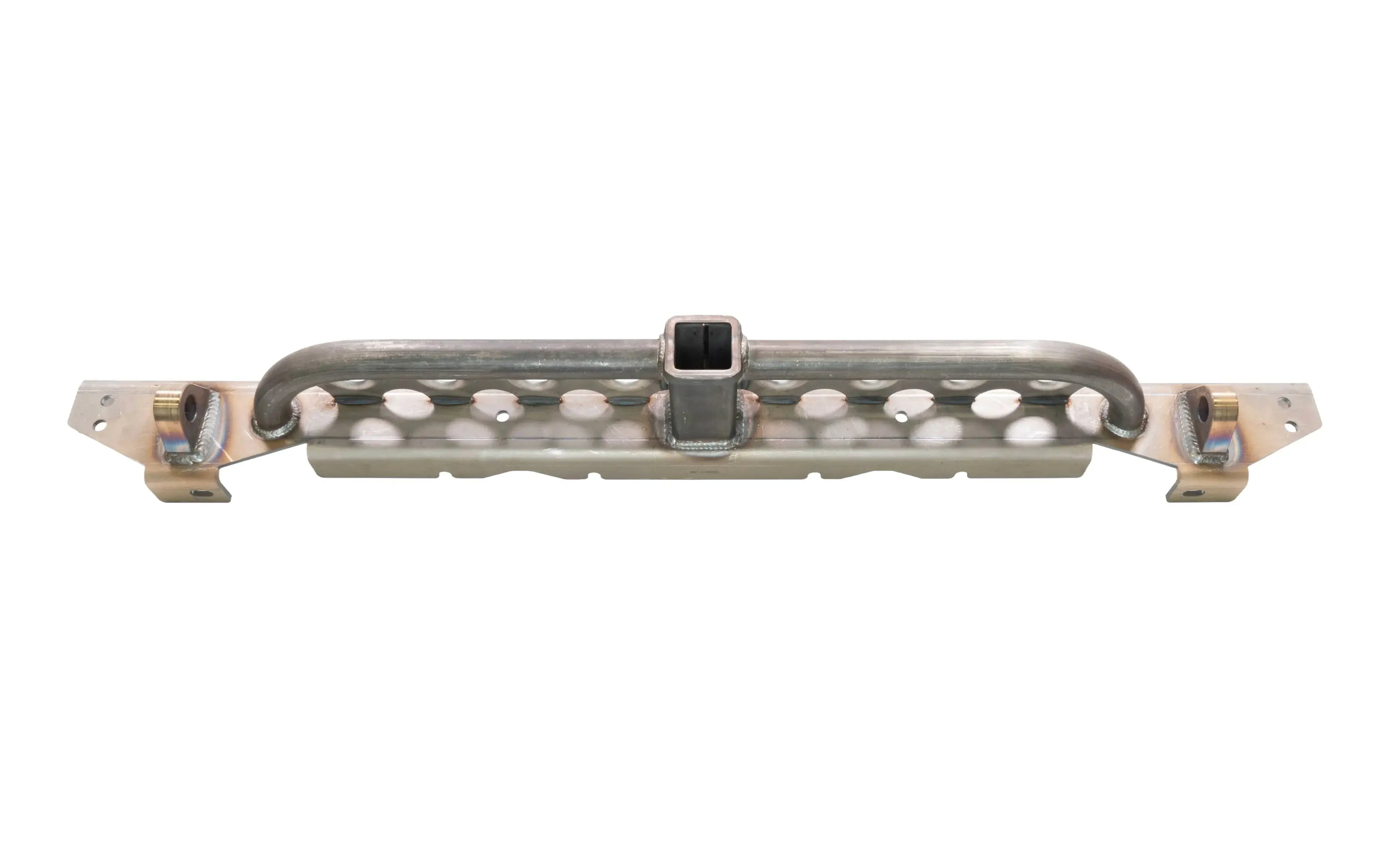 Ruffstuff Loaded Rear Overlay Bumper -Hitch, Dimple Die Step, and D-ring Mounts For Jeep TJ/LJ/YJ