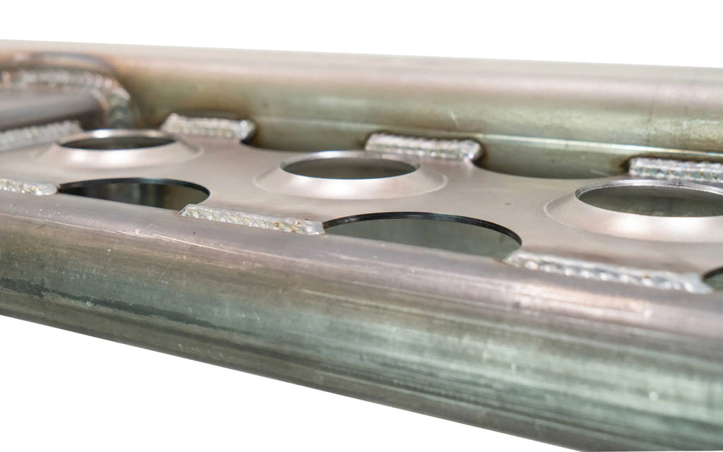 Ruffstuff Loaded Rear Overlay Bumper -Hitch, Dimple Die Step, and D-ring Mounts For Jeep TJ/LJ/YJ