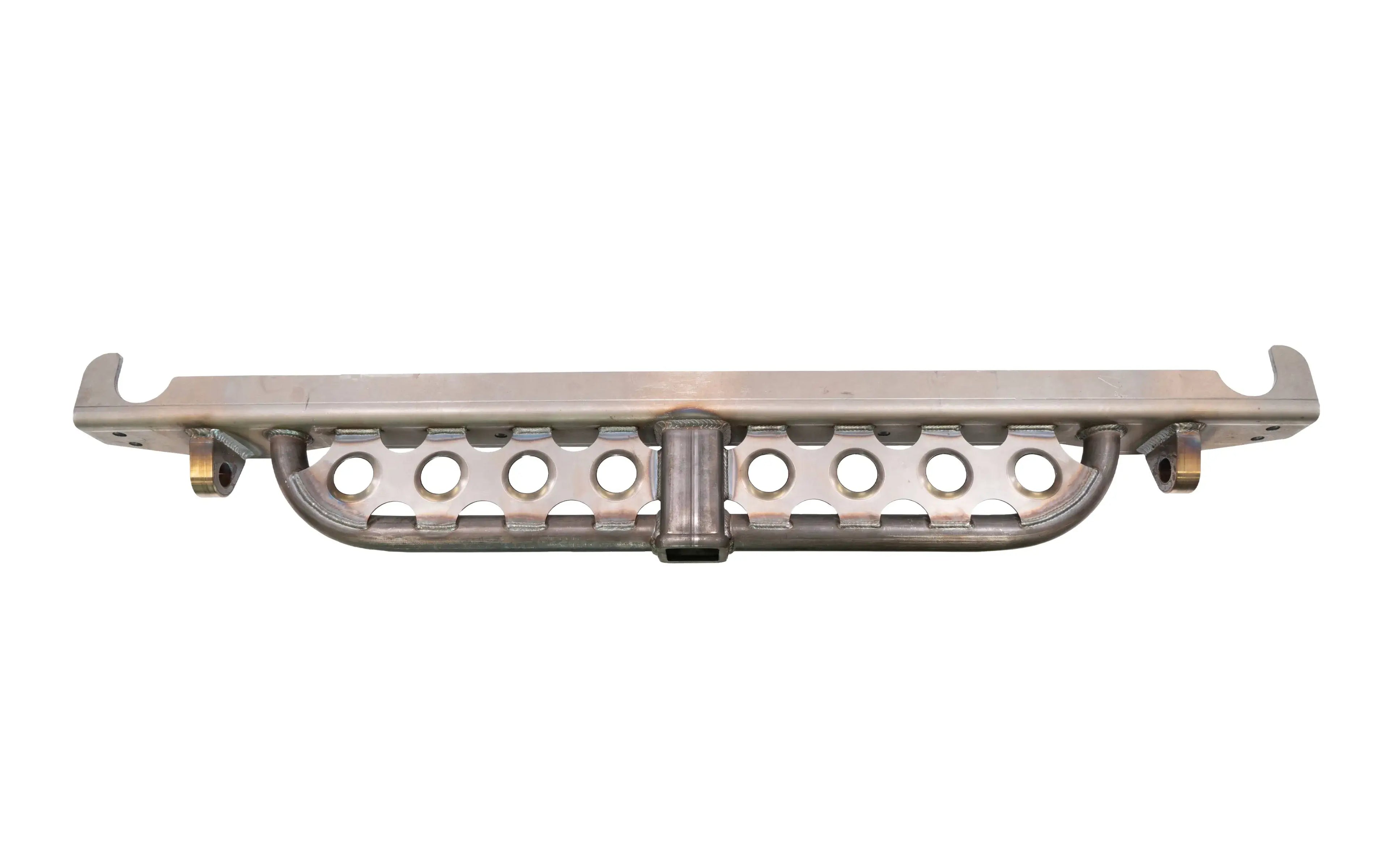 Ruffstuff Loaded Rear Overlay Bumper -Hitch, Dimple Die Step, and D-ring Mounts For Jeep TJ/LJ/YJ