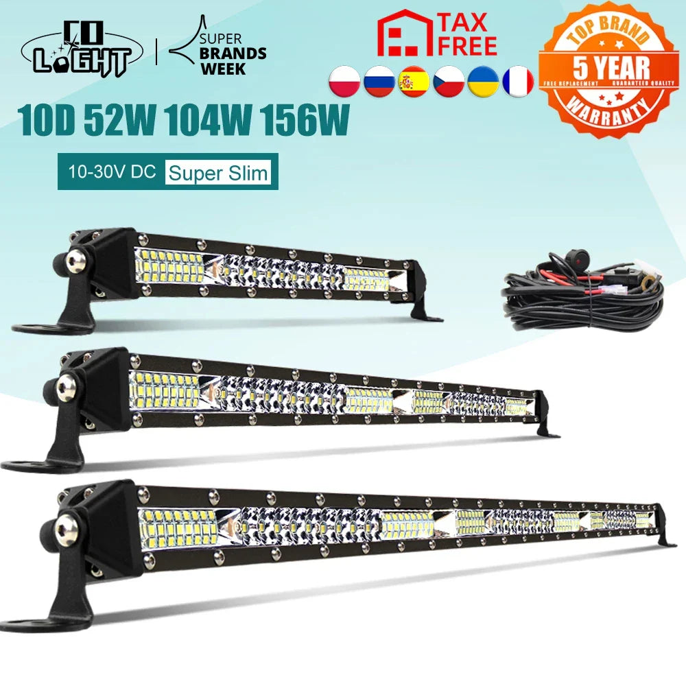 CO LIGHT 10D LED Work Light Bar Combo 4x4 Offroad