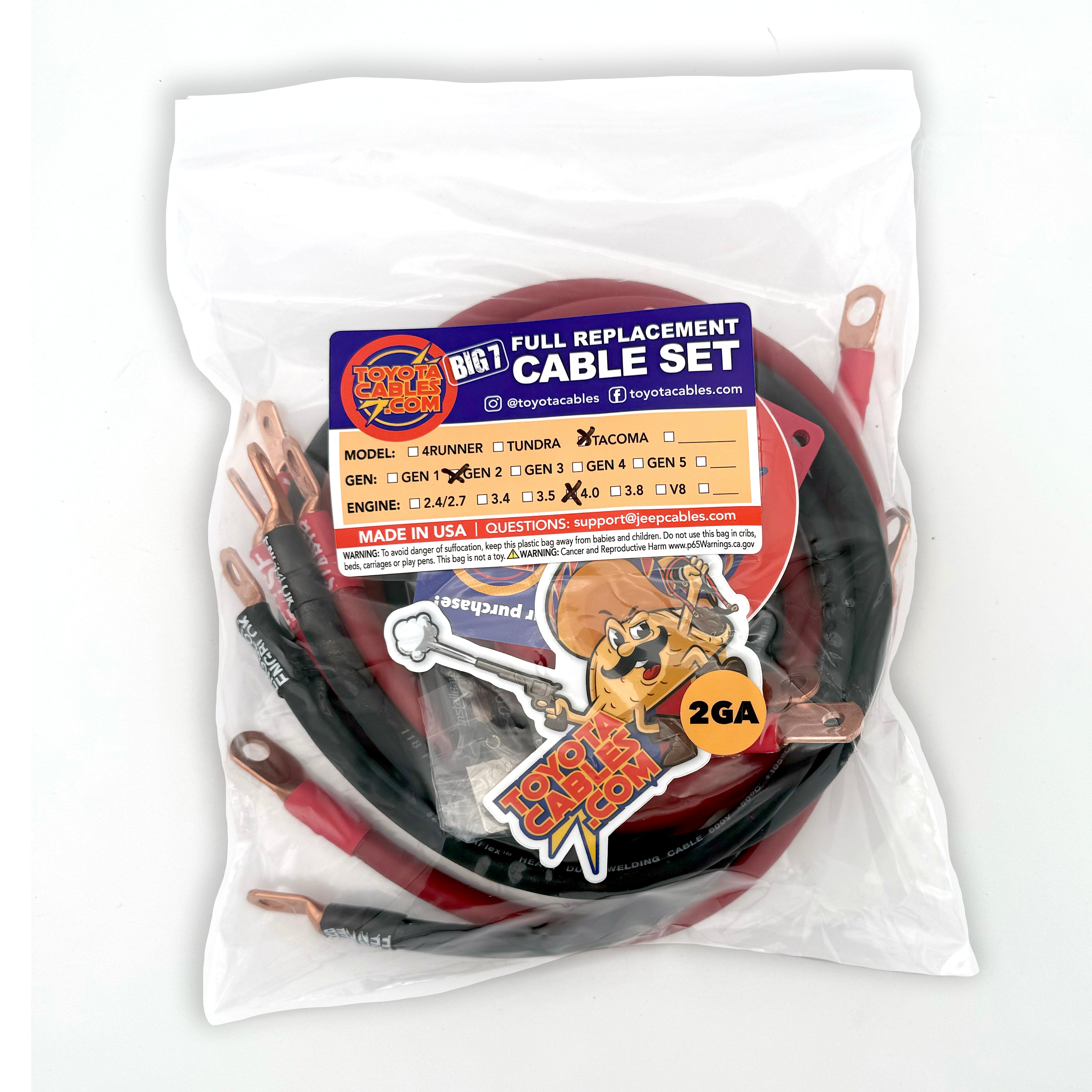 Toyota Tacoma Big 7 Battery Cable Kit (Gen 2 - 2005-2015)