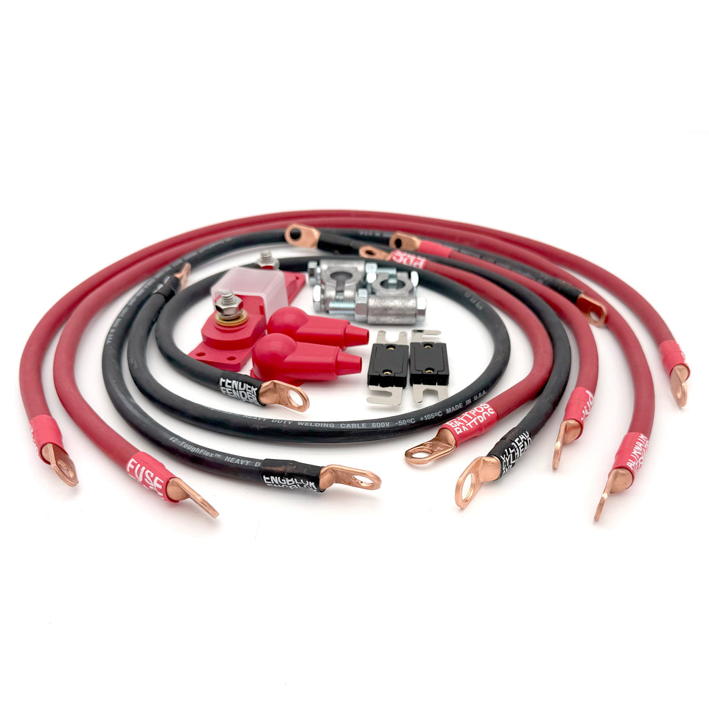 Jeep Wrangler YJ Big 7 Battery Cable Kit (1986-1995)