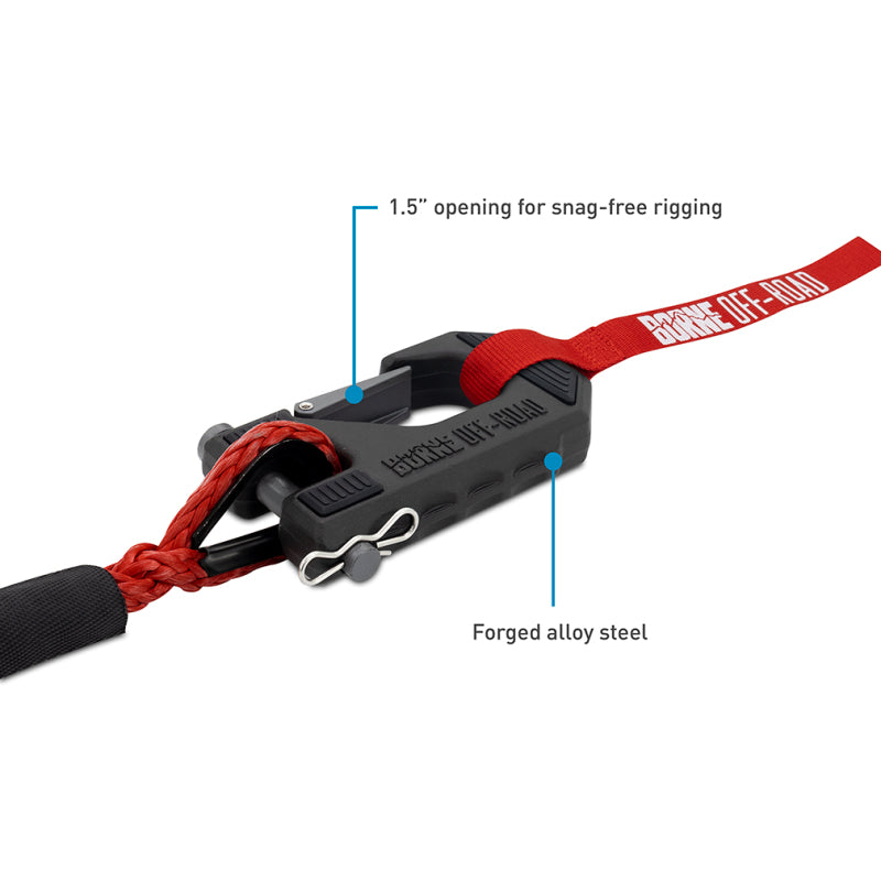 Borne Off-Road 10K Winch - Red Synthetic Rope BNWN-10-SRD