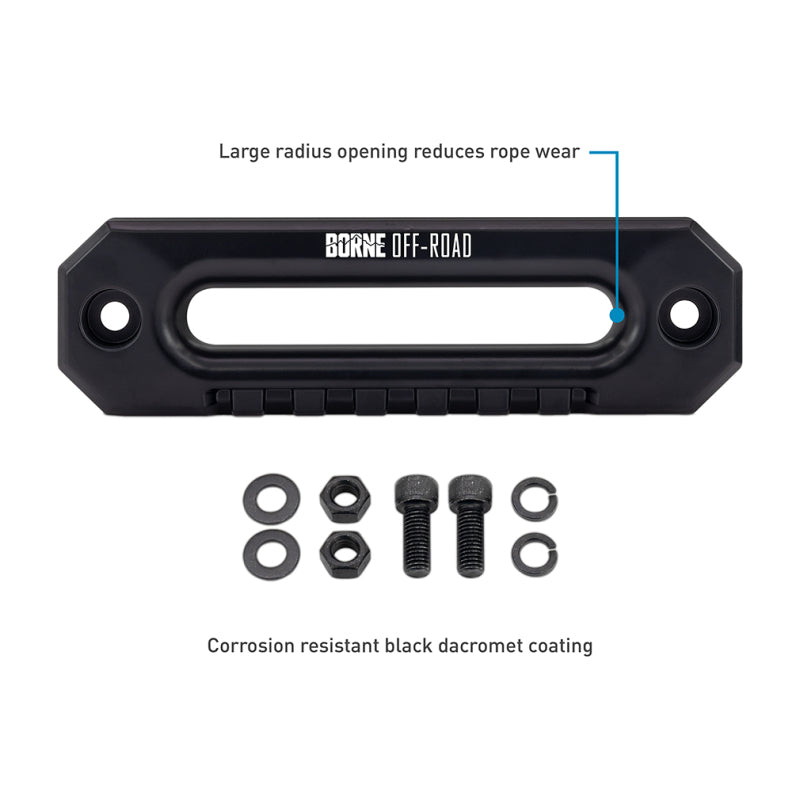 Borne Off-Road 12K Winch - Red Synthetic Rope BNWN-12-SRD