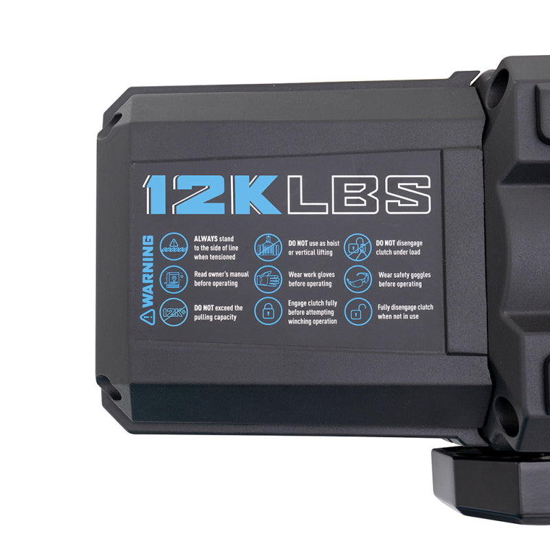 Borne Off-Road 12K Winch - Red Synthetic Rope BNWN-12-SRD