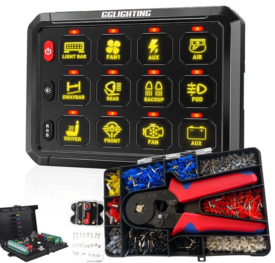 12-Gang Switch Panel - RGB, Bluetooth & Remote