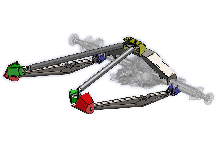 40" Trailing Arm 4 Link Kit, Single Shock