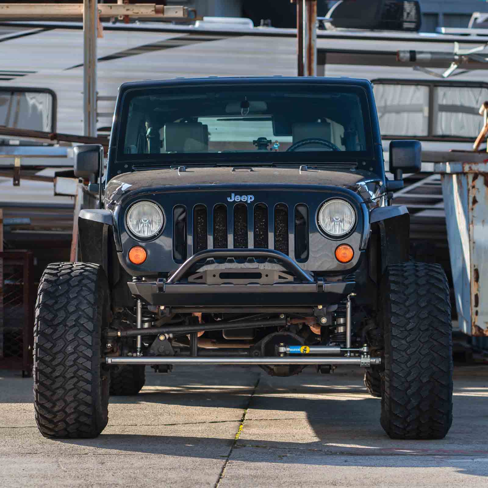 Frame Chop Front Bumper with Stinger for Jeep JK