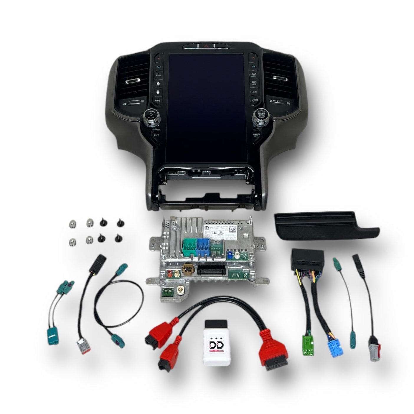 2019–2021 Ram 2500/3500 Uconnect 5 12-Inch Screen Upgrade Kit UBQ – Wireless Apple CarPlay & Android Auto